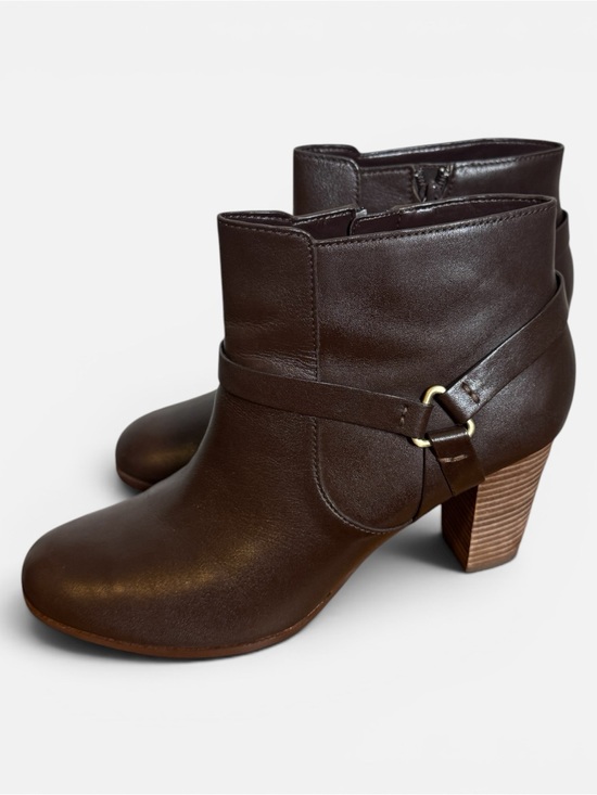 Cole Haan Shoes - Cole Haan Brown Leather Women's Calixta Harness Ankle Booties Moto Boots Sz. 10B